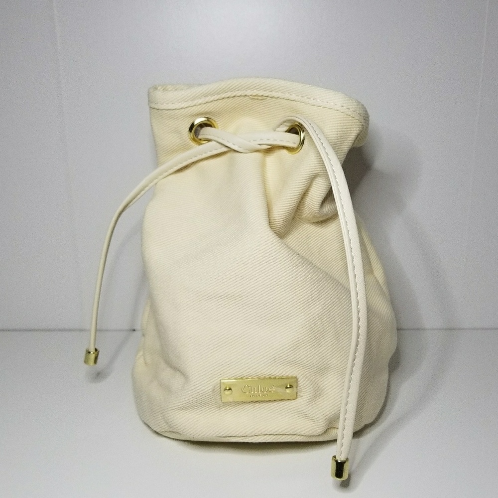Chloé Cream Bag/Pouch with Drawstring